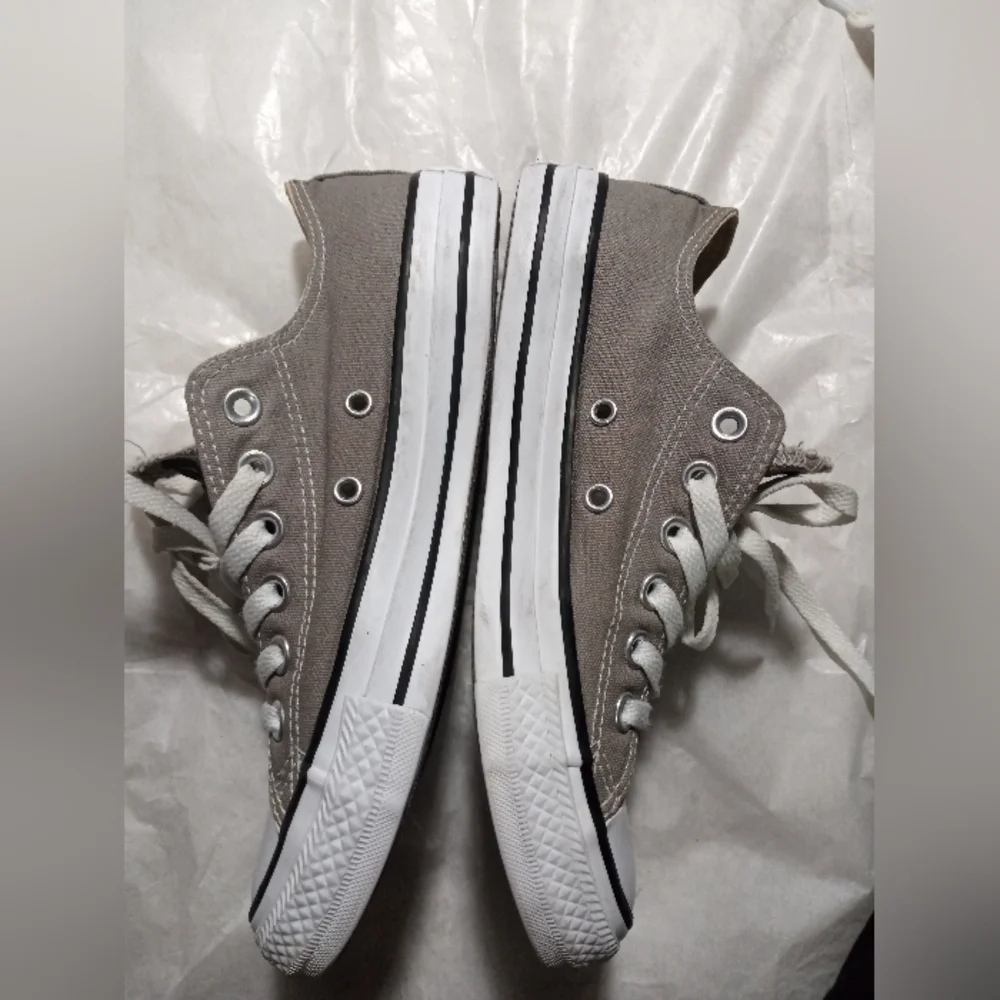 Converse Gray and White Low-Top Sneakers
